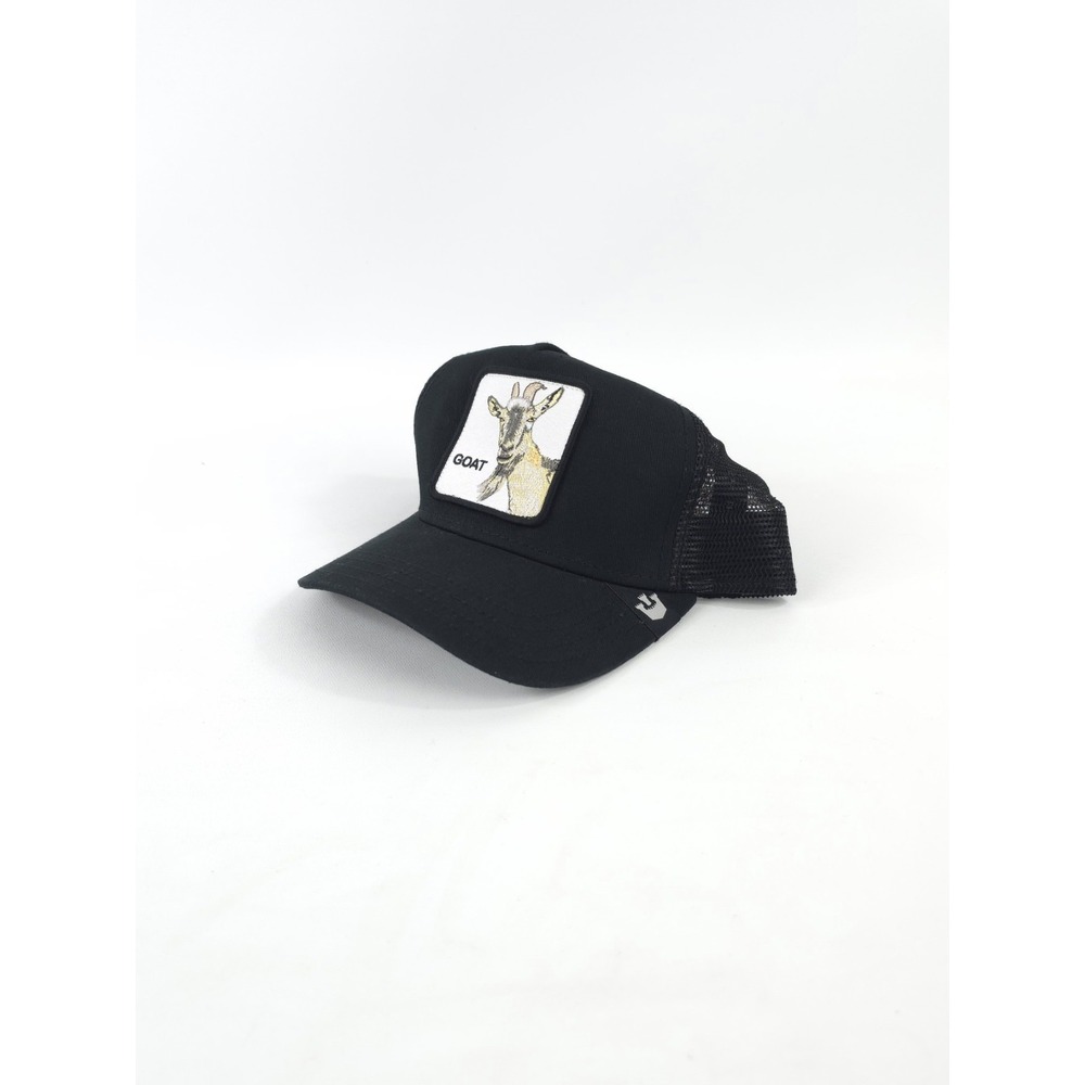 Goorin Bros The Farm Goat Trucker Hat Black Mesh Snapback Cap One Size